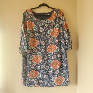 Old Navy women's floral print blouse size XXL blue